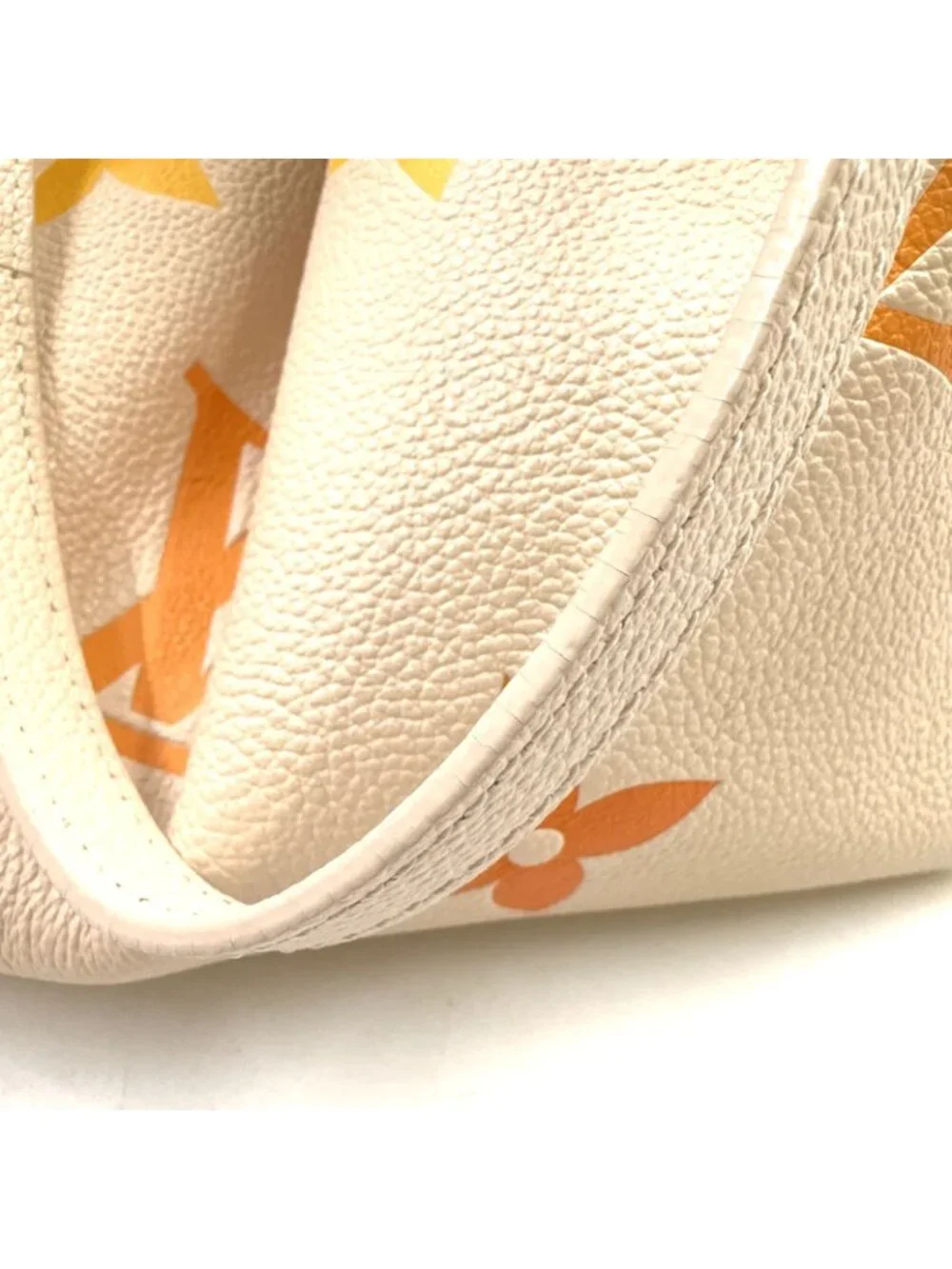 Louis Vuitton LV Summer Bundle Monogram Empreinte Leather Orange White Handbag